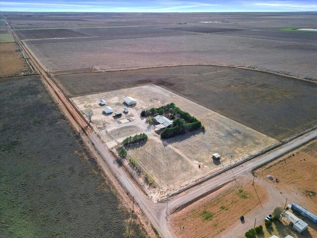 aerial view with a rural view