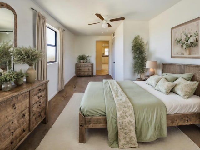 bedroom with ceiling fan