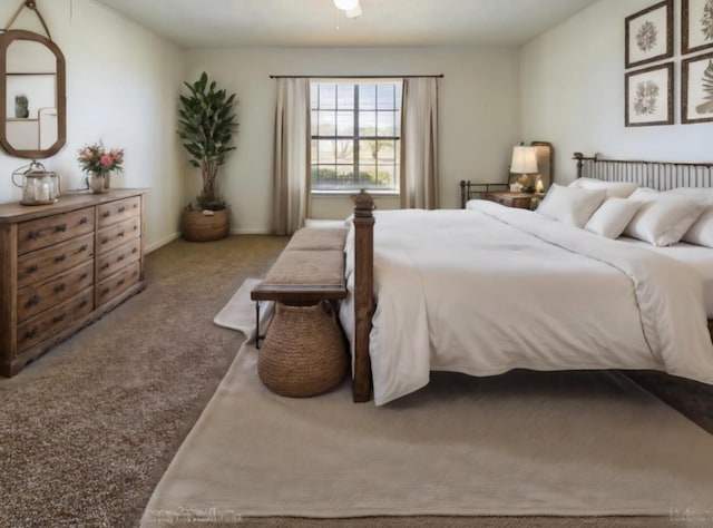 view of carpeted bedroom