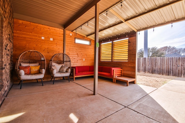 view of patio with fence