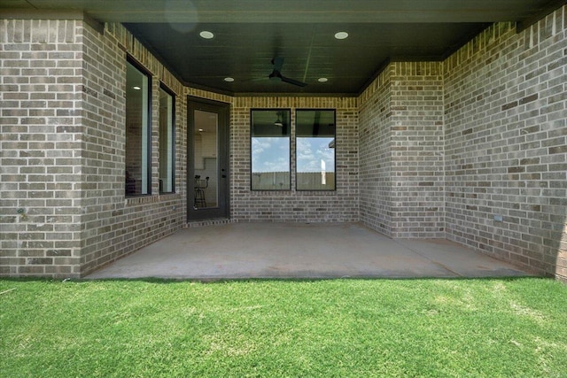 1406 Durham Ave, Wolfforth, TX 79382 - view of patio / terrace with a ceiling fan