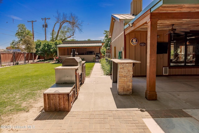 5412 20th St, Lubbock, TX 79407 - view of patio with a ceiling fan