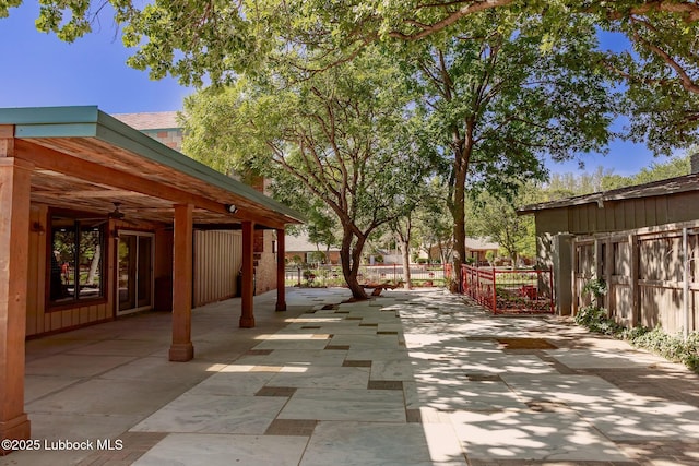 5412 20th St, Lubbock, TX 79407 - view of patio featuring a ceiling fan