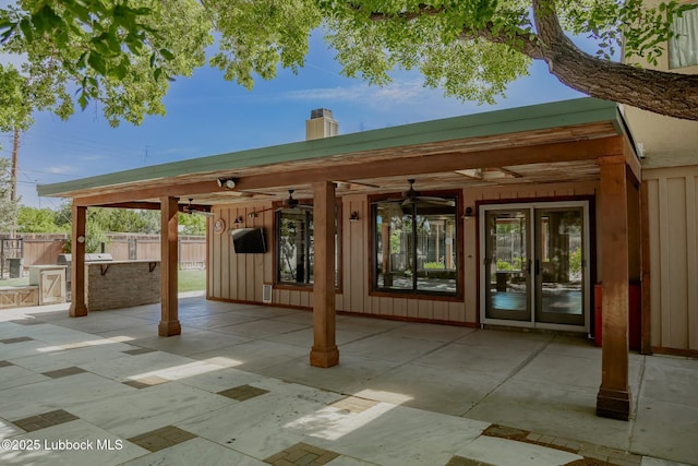 5412 20th St, Lubbock, TX 79407 - view of patio / terrace with a ceiling fan