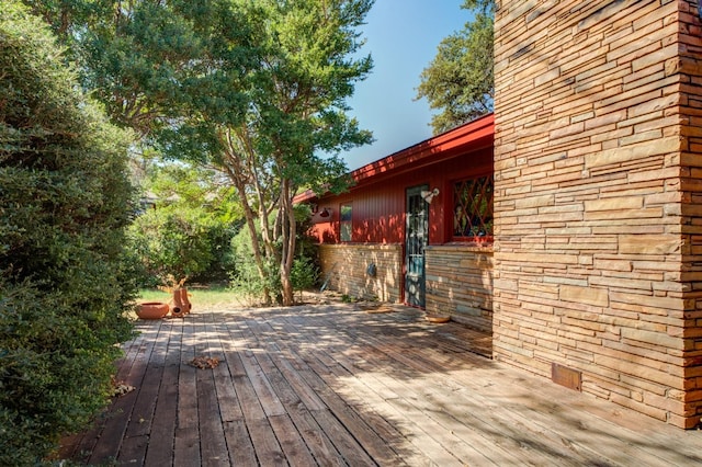 view of wooden terrace