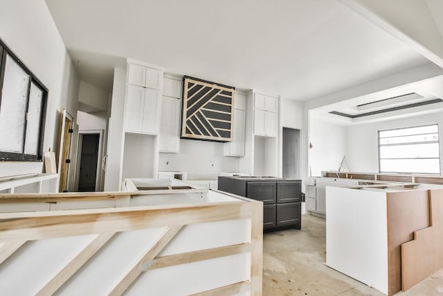 kitchen with white cabinetry