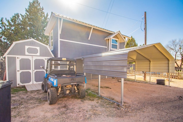 view of outdoor structure featuring a carport