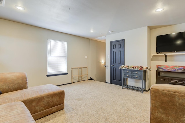 view of carpeted living room