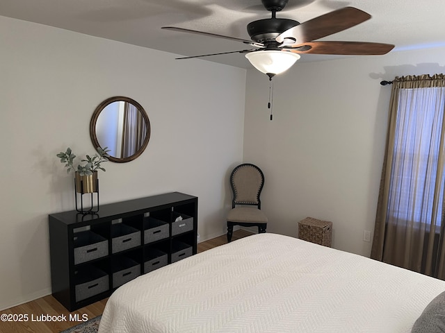 8601 Memphis Dr Unit B-40, Lubbock, TX 79423 - bedroom featuring wood finished floors and a ceiling fan