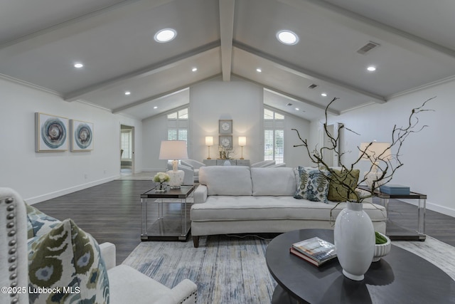 4517 9th St, Lubbock, TX 79416 - living room featuring wood finished floors, baseboards, and recessed lighting