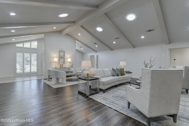 4517 9th St, Lubbock, TX 79416 - living area with wood finished floors, baseboards, and recessed lighting