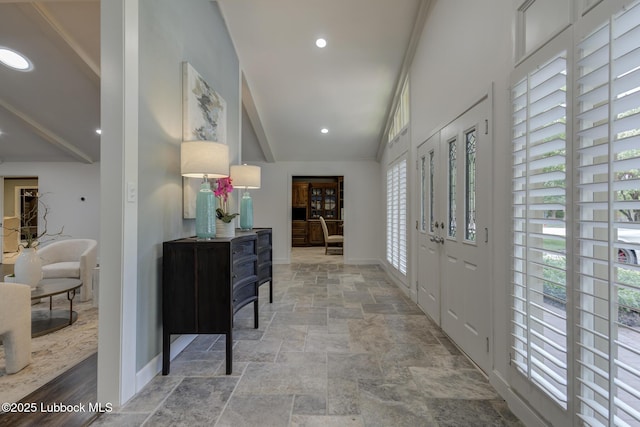 4517 9th St, Lubbock, TX 79416 - foyer with healthy amount of natural light, stone tile floors, and baseboards
