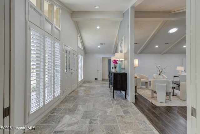 4517 9th St, Lubbock, TX 79416 - hallway with baseboards and stone finish floors