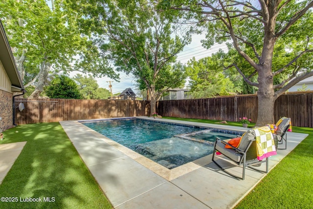 4517 9th St, Lubbock, TX 79416 - view of swimming pool with a patio and a pool with connected hot tub