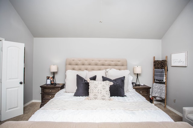 2911 111th St, Lubbock, TX 79423 - bedroom featuring lofted ceiling and carpet flooring