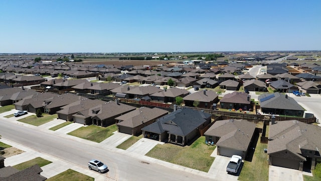 bird's eye view with a residential view
