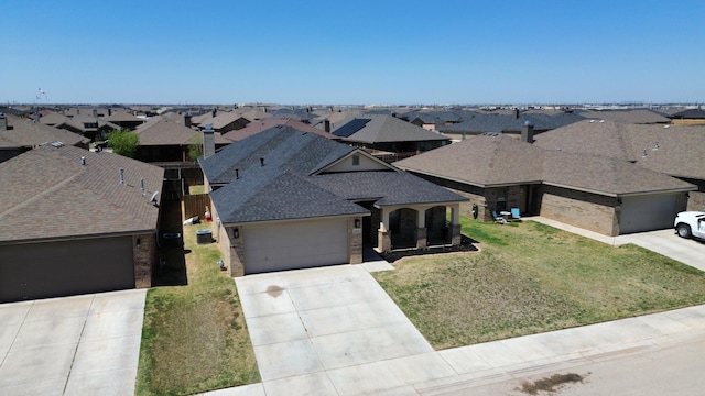 bird's eye view featuring a residential view