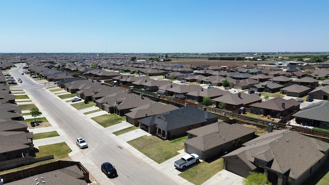 bird's eye view with a residential view