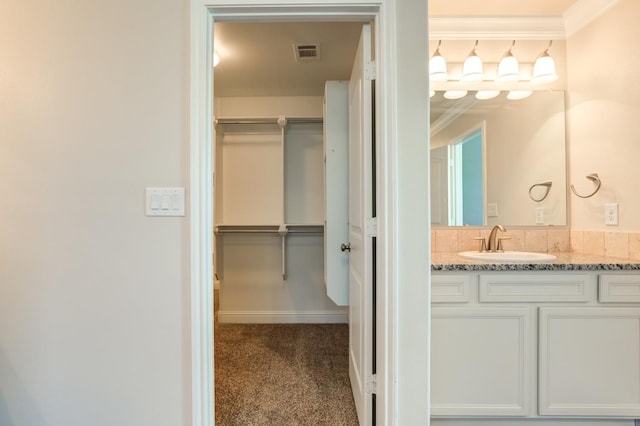 bathroom with vanity