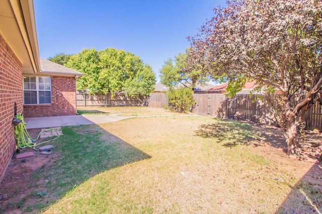 view of yard with a patio