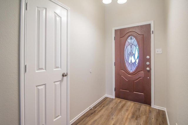 entryway featuring light hardwood / wood-style floors