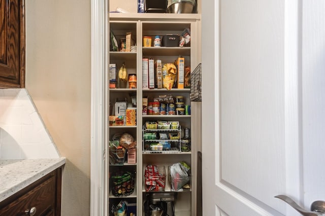 view of pantry