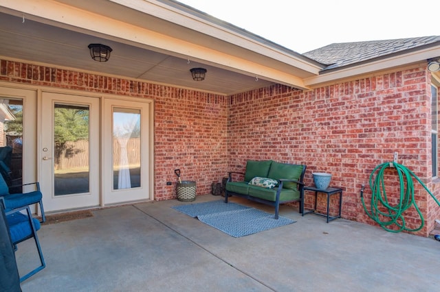 view of patio / terrace with an outdoor living space