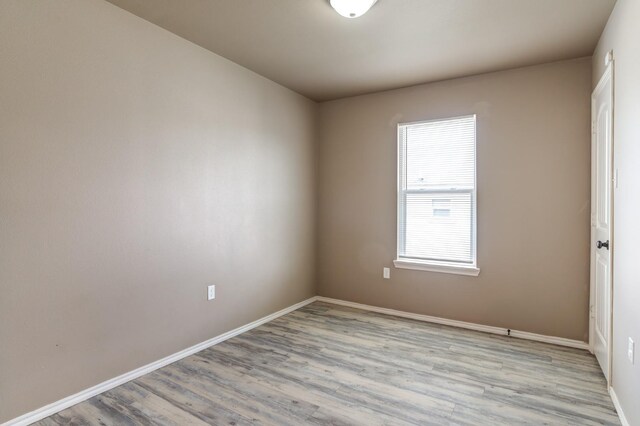 empty room featuring light hardwood / wood-style flooring