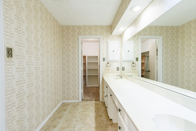 bathroom featuring vanity and tile patterned floors