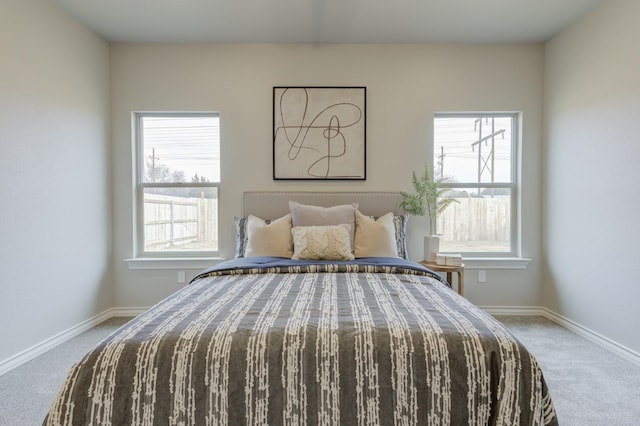 view of carpeted bedroom