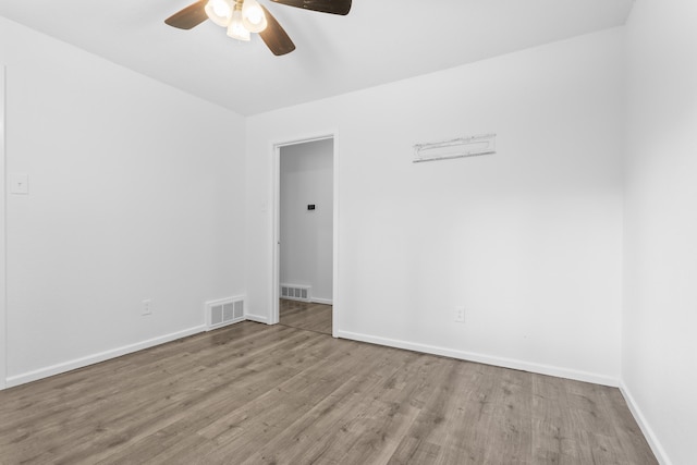 4635 30th St, Lubbock, TX 79410 - empty room featuring wood finished floors and a ceiling fan
