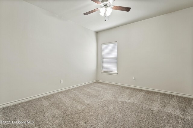 5303 Lehigh St, Lubbock, TX 79416 - unfurnished room with carpet flooring, a ceiling fan, and baseboards