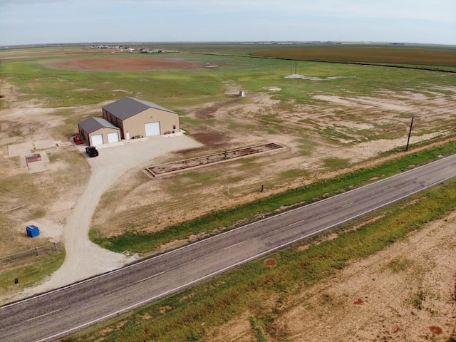 drone / aerial view featuring a rural view