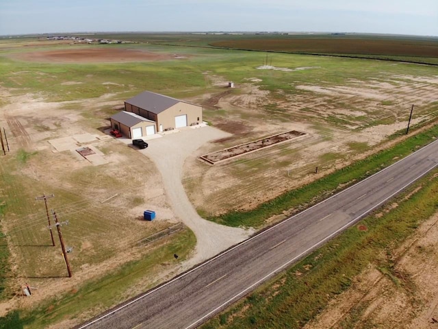 drone / aerial view with a rural view