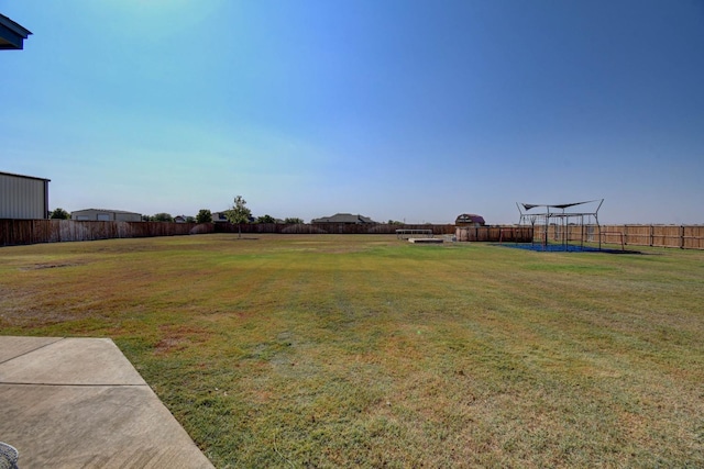 view of yard with a playground