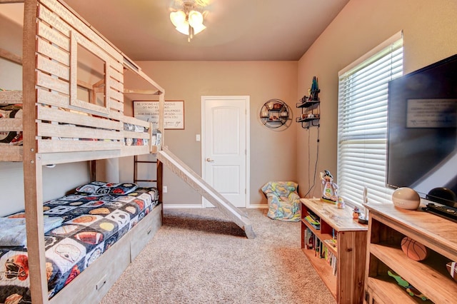 view of carpeted bedroom