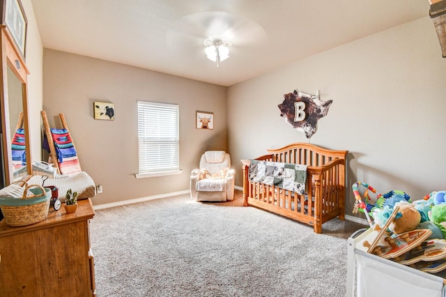 bedroom featuring carpet