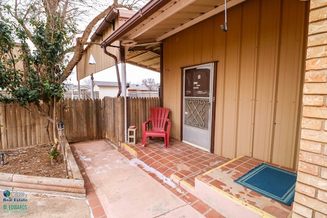 view of patio / terrace with fence