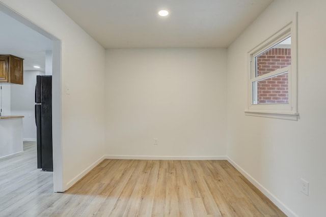 empty room featuring light wood-type flooring