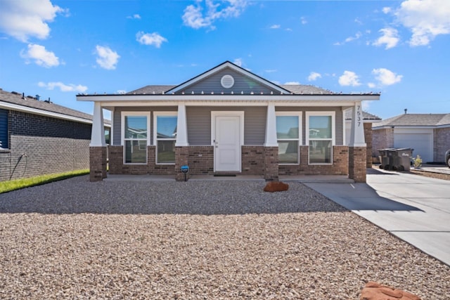 view of front of home with a porch