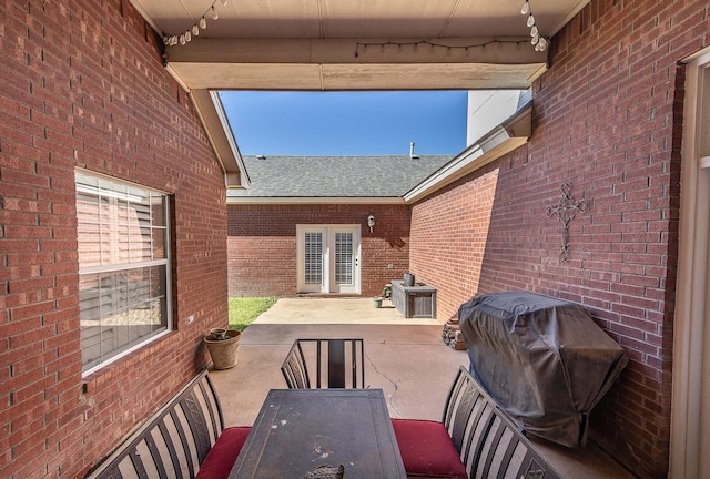 view of patio featuring area for grilling