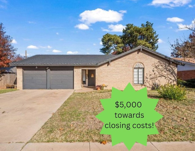 ranch-style house with a garage