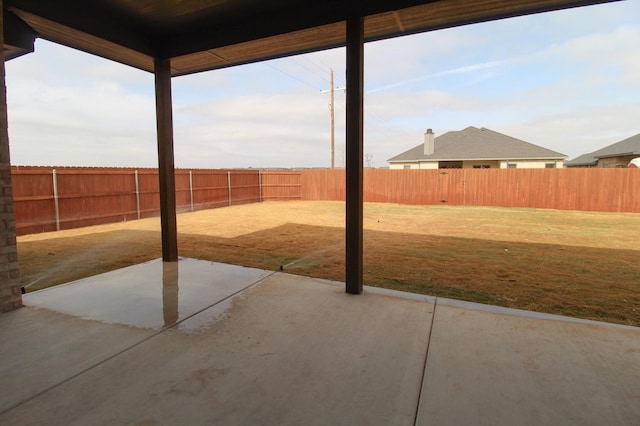 view of patio / terrace featuring a fenced backyard