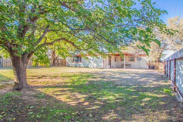 view of yard featuring a patio area