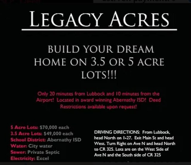 0 County Road 325, Abernathy TX, 79311 land for sale