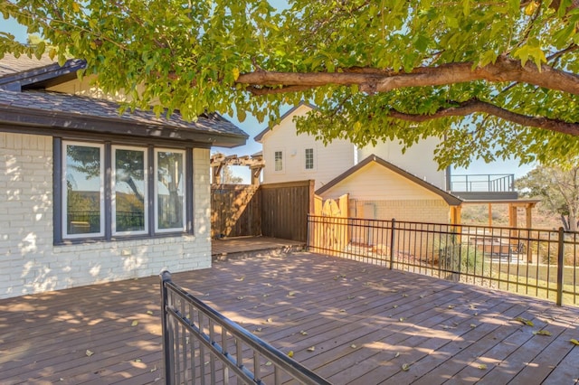 view of wooden deck