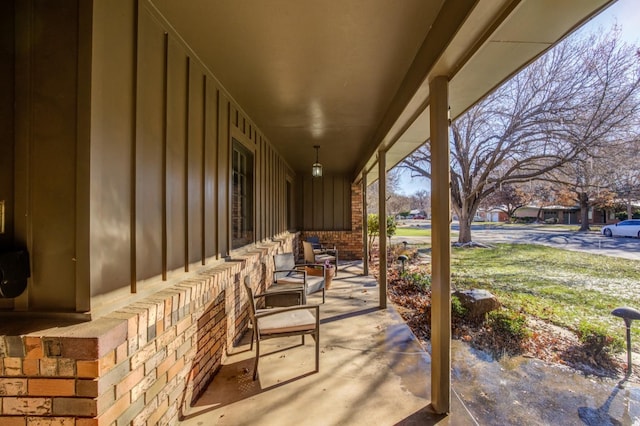 view of patio / terrace featuring covered porch