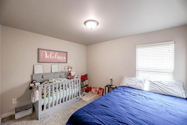 view of carpeted bedroom