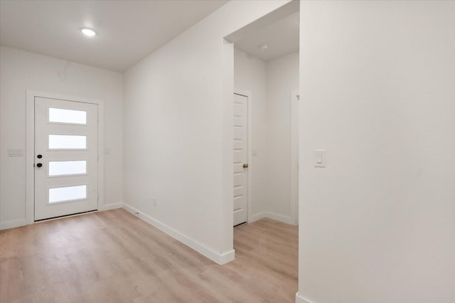 entrance foyer featuring light hardwood / wood-style floors