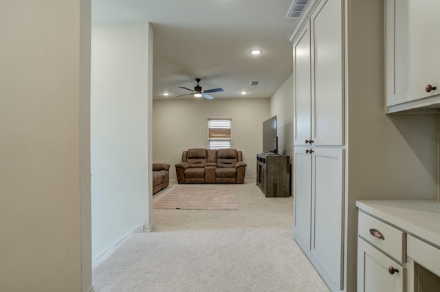 3713 128th St, Lubbock, TX 79423 - corridor with light carpet and recessed lighting